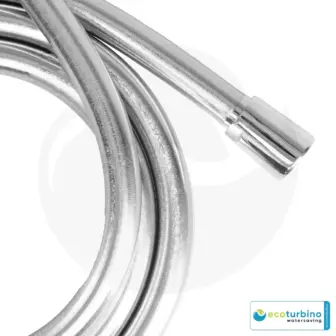 Duschschlauch | Brauseschlauch | Ersatzschlauch für die Duschkabine von ecoturbino® | silber
