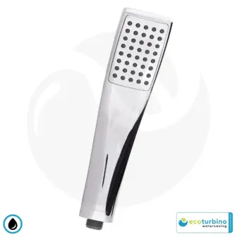 ecoturbino® Handdusche DELUXE 10 Legio | Design Duschkopf - Handbrause | silber