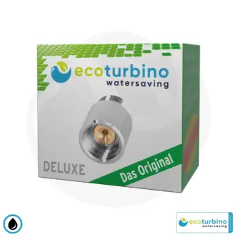 Wasserspar Duschadapter ecoturbino® DELUXE ET10L | Wasser sparen und Energie (Strom) sparen | bis zu 40% Kosten reduzieren beim Duschen + Duschkopf entleeren
