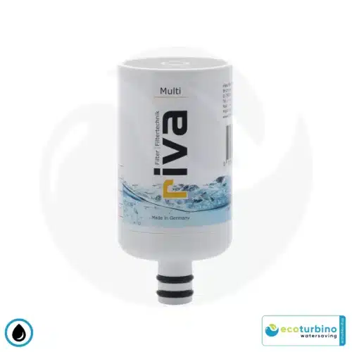 riva MULTI Legionellenfilter SLIM | Ersatzkartusche für ecoturbino clinic plus Duschsystem | Legionellenschut in Duschen | Abo Service