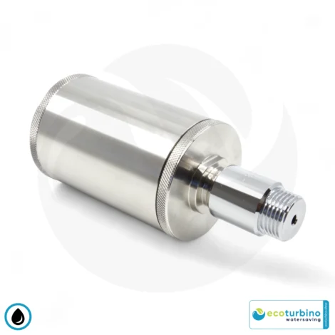 Wasserfilter ecoturbino plus | Edelstahlgehäuse + ecoturbino Wassersparadapter