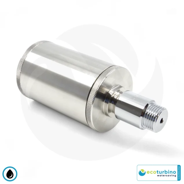 Wasserfilter ecoturbino plus | Edelstahlgehäuse + ecoturbino Wassersparadapter