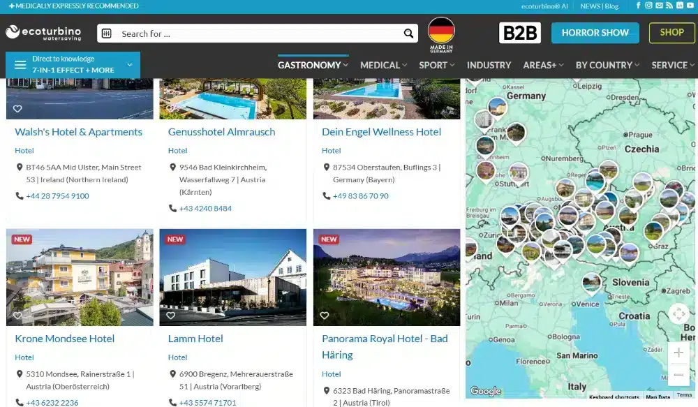 ecoturbino world | Hotel Referenzen